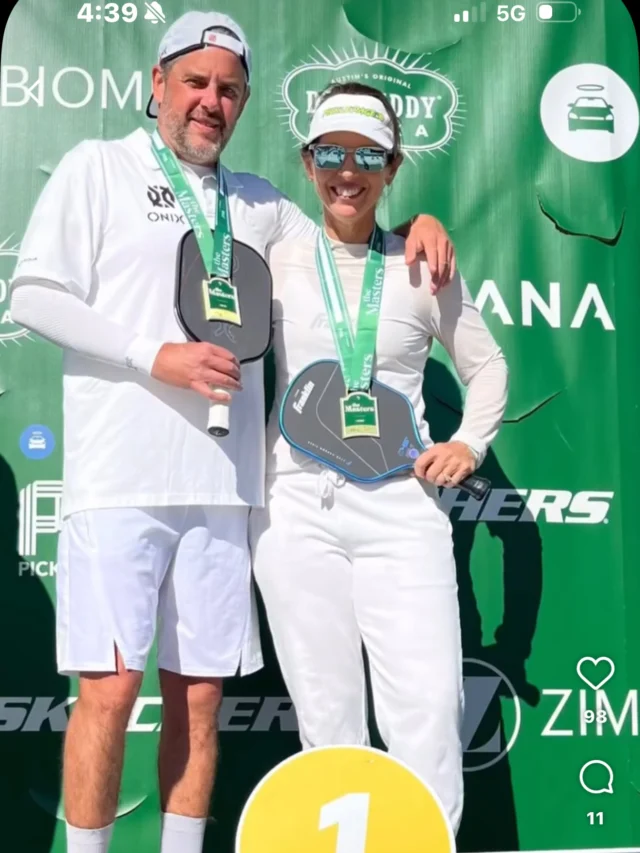 First one of the year in all white at the beautiful Mission Hills Country Club in Rancho Mirage. Some amazing competition too. I apologize for the recycled photo of Julie J and myself. Sometimes it’s tough to tee up medal photos when the Johnson sibs have play. Thank you @onixpickleball for the magical paddles. @pickleballdepotca @ppatour @lv.nightowls @majorleaguepb