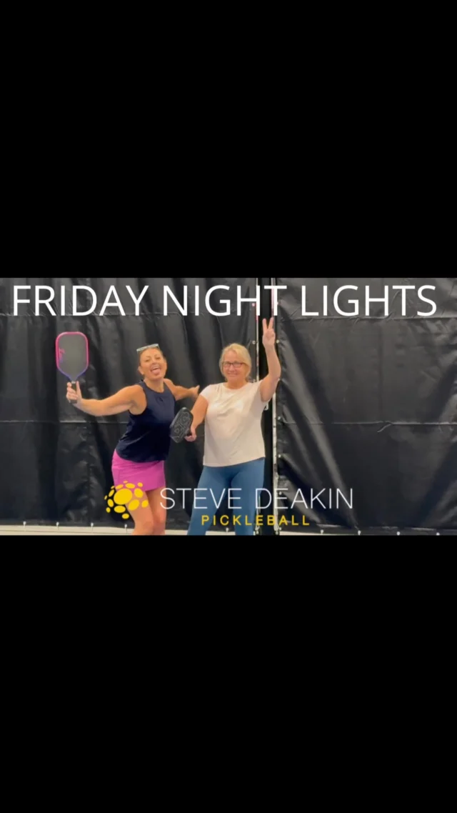 Check the schedule for Friday Night Lights and Play with the Pros. Long rallies and lots of laughs. And maybe the odd tip 😉 #stevedeakinpickleball #thenestsports #funpickleball #fridaynightpickleball